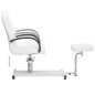 vidaXL Sillón de masaje con reposapiés blanco cuero PE 127x60x98 cm vidaXL Sillón de masaje con reposapiés blanco cuero PE 127x60x98 cm