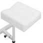 vidaXL Sillón de masaje con reposapiés blanco cuero PE 127x60x98 cm vidaXL Sillón de masaje con reposapiés blanco cuero PE 127x60x98 cm