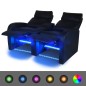 vidaXL Sillón de 2 plazas con LED cuero sintético negro vidaXL Sillón de 2 plazas con LED cuero sintético negro