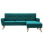 vidaXL Sofá con forma de L tapizado de tela verde 186x136x79 cm vidaXL Sofá con forma de L tapizado de tela verde 186x136x79 cm
