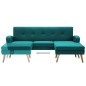 vidaXL Sofá con forma de L tapizado de tela verde 186x136x79 cm vidaXL Sofá con forma de L tapizado de tela verde 186x136x79 cm