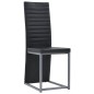 vidaXL Juego de comedor 7 piezas acero y vidrio templado negro vidaXL Juego de comedor 7 piezas acero y vidrio templado negro