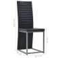 vidaXL Juego de comedor 7 piezas acero y vidrio templado negro vidaXL Juego de comedor 7 piezas acero y vidrio templado negro