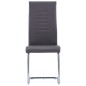 vidaXL Sillas voladizas de comedor 4 unidades cuero sintético gris vidaXL Sillas voladizas de comedor 4 unidades cuero sintético gris