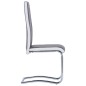 vidaXL Sillas voladizas de comedor 4 unidades cuero sintético gris vidaXL Sillas voladizas de comedor 4 unidades cuero sintético gris