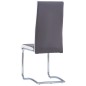 vidaXL Sillas voladizas de comedor 4 unidades cuero sintético gris vidaXL Sillas voladizas de comedor 4 unidades cuero sintético gris