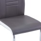 vidaXL Sillas voladizas de comedor 4 unidades cuero sintético gris vidaXL Sillas voladizas de comedor 4 unidades cuero sintético gris