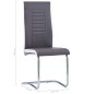 vidaXL Sillas voladizas de comedor 4 unidades cuero sintético gris vidaXL Sillas voladizas de comedor 4 unidades cuero sintético gris