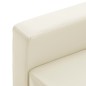vidaXL Sofá de 3 plazas con reposapiés cuero sintético color crema vidaXL Sofá de 3 plazas con reposapiés cuero sintético color crema