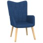vidaXL Silla de relajación con reposapiés tela azul vidaXL Silla de relajación con reposapiés tela azul
