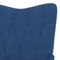 vidaXL Silla de relajación con reposapiés tela azul vidaXL Silla de relajación con reposapiés tela azul