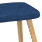 vidaXL Silla de relajación con reposapiés tela azul vidaXL Silla de relajación con reposapiés tela azul