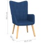 vidaXL Silla de relajación con reposapiés tela azul vidaXL Silla de relajación con reposapiés tela azul