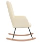vidaXL Silla mecedora de tela color crema vidaXL Silla mecedora de tela color crema