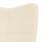 vidaXL Silla mecedora de tela color crema vidaXL Silla mecedora de tela color crema