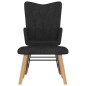 vidaXL Silla mecedora con reposapiés tela negro vidaXL Silla mecedora con reposapiés tela negro