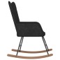 vidaXL Silla mecedora con reposapiés tela negro vidaXL Silla mecedora con reposapiés tela negro