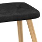 vidaXL Silla mecedora con reposapiés tela negro vidaXL Silla mecedora con reposapiés tela negro