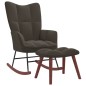 vidaXL Silla mecedora con reposapiés terciopelo gris oscuro vidaXL Silla mecedora con reposapiés terciopelo gris oscuro