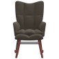 vidaXL Silla mecedora con reposapiés terciopelo gris oscuro vidaXL Silla mecedora con reposapiés terciopelo gris oscuro