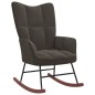 vidaXL Silla mecedora con reposapiés terciopelo gris oscuro vidaXL Silla mecedora con reposapiés terciopelo gris oscuro