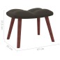 vidaXL Silla mecedora con reposapiés terciopelo gris oscuro vidaXL Silla mecedora con reposapiés terciopelo gris oscuro