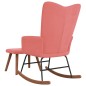 vidaXL Silla mecedora con reposapiés terciopelo rosa vidaXL Silla mecedora con reposapiés terciopelo rosa