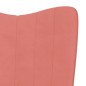 vidaXL Silla mecedora con reposapiés terciopelo rosa vidaXL Silla mecedora con reposapiés terciopelo rosa
