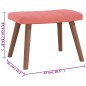 vidaXL Silla mecedora con reposapiés terciopelo rosa vidaXL Silla mecedora con reposapiés terciopelo rosa