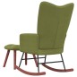 vidaXL Silla mecedora con reposapiés terciopelo verde claro vidaXL Silla mecedora con reposapiés terciopelo verde claro