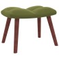 vidaXL Silla mecedora con reposapiés terciopelo verde claro vidaXL Silla mecedora con reposapiés terciopelo verde claro