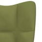 vidaXL Silla mecedora con reposapiés terciopelo verde claro vidaXL Silla mecedora con reposapiés terciopelo verde claro