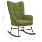 vidaXL Silla mecedora con reposapiés terciopelo verde claro vidaXL Silla mecedora con reposapiés terciopelo verde claro