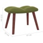 vidaXL Silla mecedora con reposapiés terciopelo verde claro vidaXL Silla mecedora con reposapiés terciopelo verde claro