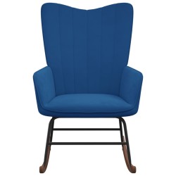 vidaXL Silla mecedora de terciopelo azul