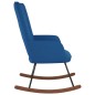 vidaXL Silla mecedora de terciopelo azul vidaXL Silla mecedora de terciopelo azul