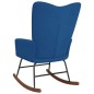 vidaXL Silla mecedora de terciopelo azul vidaXL Silla mecedora de terciopelo azul
