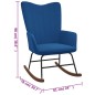 vidaXL Silla mecedora de terciopelo azul vidaXL Silla mecedora de terciopelo azul