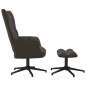 vidaXL Silla de relajación con taburete terciopelo gris oscuro vidaXL Silla de relajación con taburete terciopelo gris oscuro
