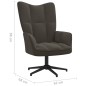 vidaXL Silla de relajación con taburete terciopelo gris oscuro vidaXL Silla de relajación con taburete terciopelo gris oscuro