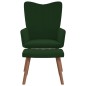 vidaXL Sillón de relax con taburete terciopelo verde oscuro vidaXL Sillón de relax con taburete terciopelo verde oscuro