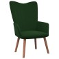 vidaXL Sillón de relax con taburete terciopelo verde oscuro vidaXL Sillón de relax con taburete terciopelo verde oscuro