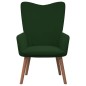 vidaXL Sillón de relax con taburete terciopelo verde oscuro vidaXL Sillón de relax con taburete terciopelo verde oscuro