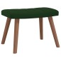 vidaXL Sillón de relax con taburete terciopelo verde oscuro vidaXL Sillón de relax con taburete terciopelo verde oscuro