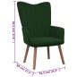 vidaXL Sillón de relax con taburete terciopelo verde oscuro vidaXL Sillón de relax con taburete terciopelo verde oscuro