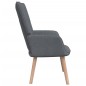 vidaXL Silla de relajación con reposapiés de tela gris oscuro vidaXL Silla de relajación con reposapiés de tela gris oscuro