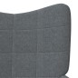 vidaXL Silla de relajación con reposapiés de tela gris oscuro vidaXL Silla de relajación con reposapiés de tela gris oscuro