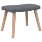 vidaXL Silla de relajación con reposapiés de tela gris oscuro vidaXL Silla de relajación con reposapiés de tela gris oscuro