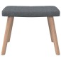 vidaXL Silla de relajación con reposapiés de tela gris oscuro vidaXL Silla de relajación con reposapiés de tela gris oscuro