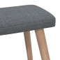 vidaXL Silla de relajación con reposapiés de tela gris oscuro vidaXL Silla de relajación con reposapiés de tela gris oscuro